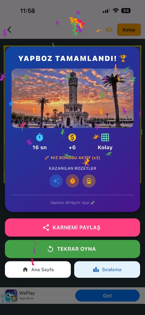 Yapboz Birleş Başarı ve Paylaşım